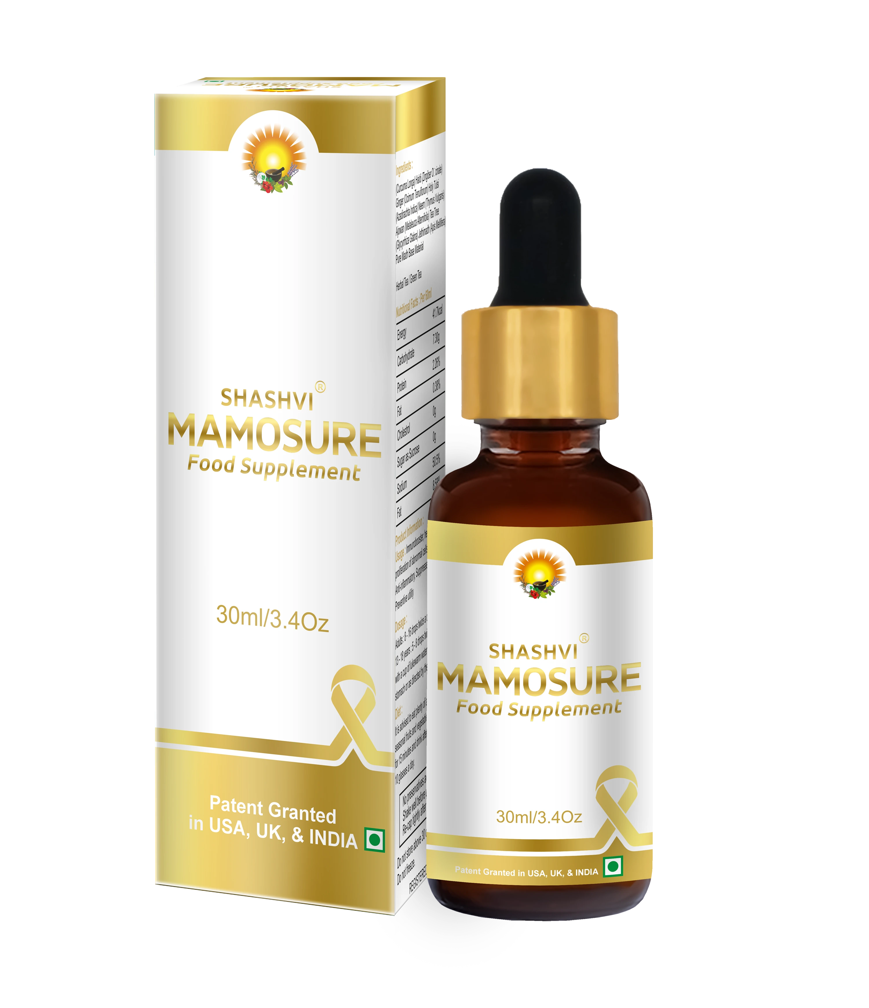 MAMOSURE Breast Cancer Care & Prevention Formula 50ml Premium Plant-Based Supplement Shashvi Biotech