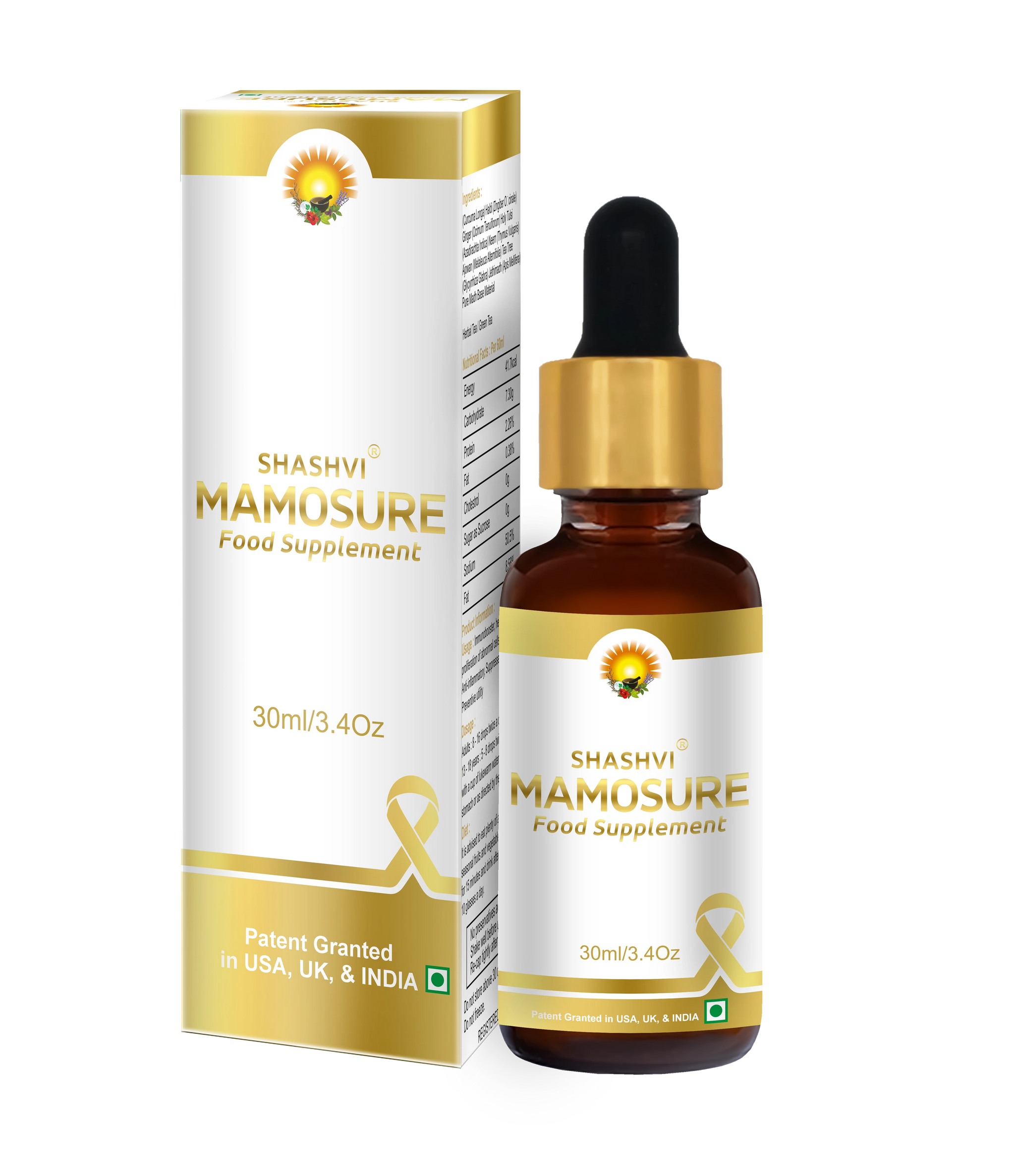 MAMOSURE Breast Cancer Care & Prevention Formula 50ml Premium Plant-Based Supplement Shashvi Biotech