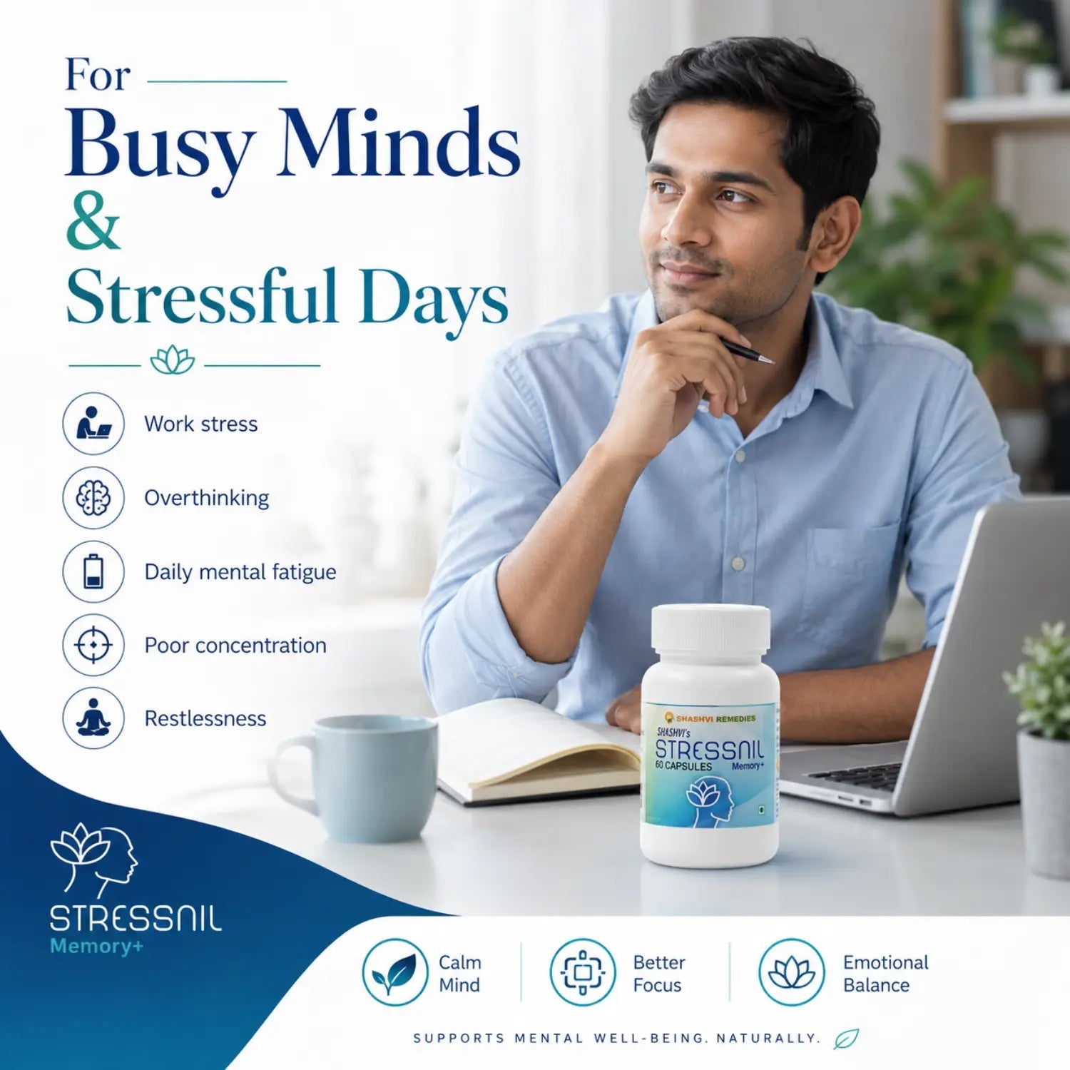 Stressnil Capsules - Find Your Calm. Naturally. - Mamosure